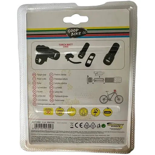 Ліхтар світлодіодний на батарейках Good Bike 1xCree LED 3 режими (94302-IS) - фото 3