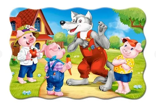 Пазли Castorland Троє поросят, 20 елементів, 59x40 см, C-02399