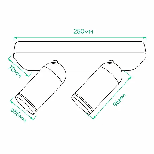 Спот Ardero ML316-2 під лампу чорний - фото 3