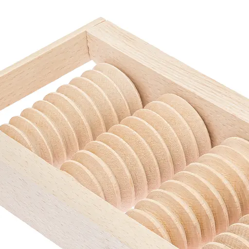 Масажер для стоп дерев'яний для профілактики плоскостопості та рефлекторного масажу на 5 роликів на одну ногу, Woodly 87035 - фото 6