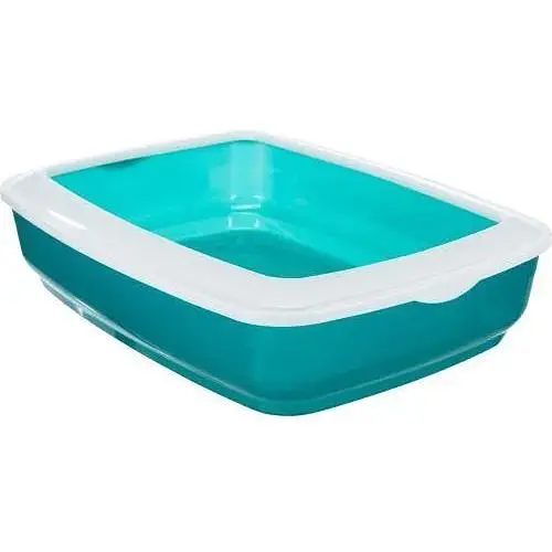 Туалет Trixie Brisko для кошек с бортами пластиковый прозрачный 31 x 10 x 43 см - фото 1