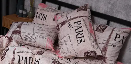 Набор наволочек Moon&Star Мікросатин Premium Paris Souvenir 60х60 см 2 шт - фото 3