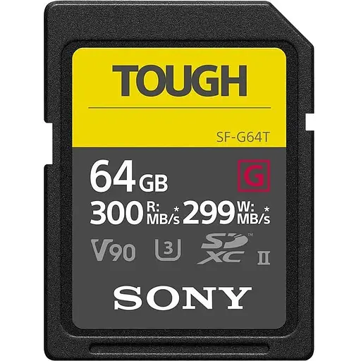 Карта памяти Sony 64 GB SDXC UHS-II U3 ​​V90 TOUGH SF64TG