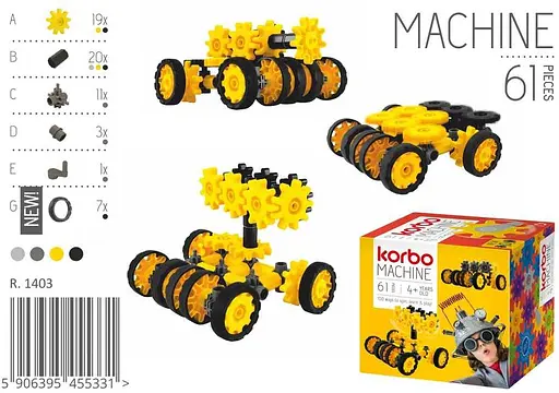 Набор для творческого конструирования Korbo Machine 61 деталь (R.1403) - фото 2