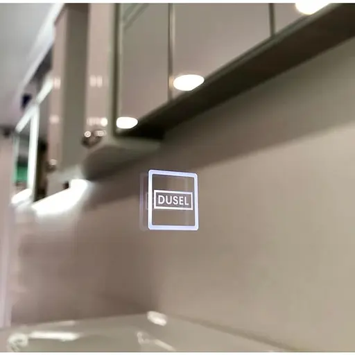 Зеркало Dusel Led DE-M2071D Black кругле 80x80 см сенсорне включення + підігрів, Чорний - фото 3