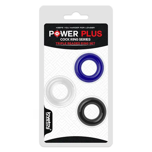 Набор эрекционных колец Lovetoy Power Plus Cock Ring Series Triple Donut 3 шт. мульти - фото 11