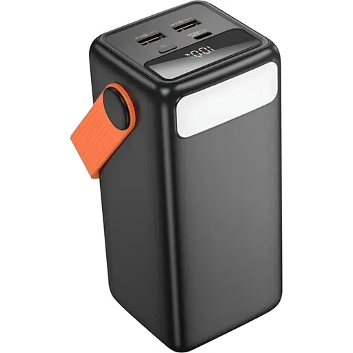 Power Bank Borofone BJ66A 50000mAh, Type-C/2xUSB-A, 22.5W + PD20W з LED-дисплеєм та ліхтариком, чорний