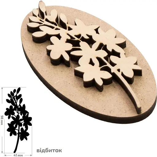 Штамп для вибійки Rosa Talent №9 Ботаніка 4.5x10см - фото 1