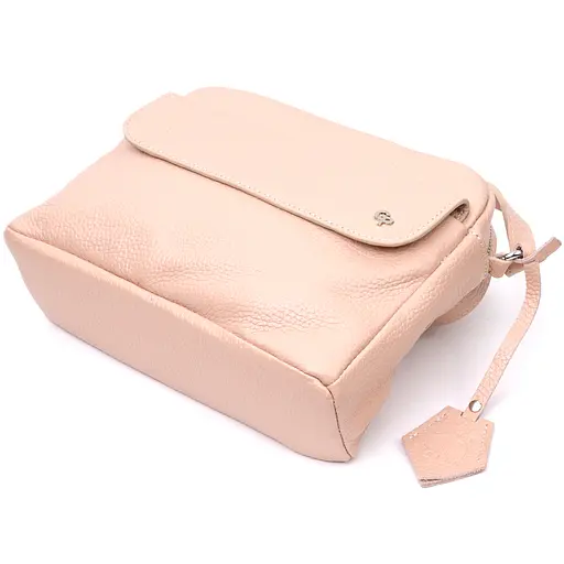 Кожаная женская сумка Grande Pelle 23х17х7 см sum0023603 - фото 3