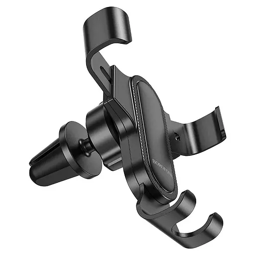 Автотримач для телефона BOROFONE BH74 Rock air outlet gravity car holder Black - фото 4