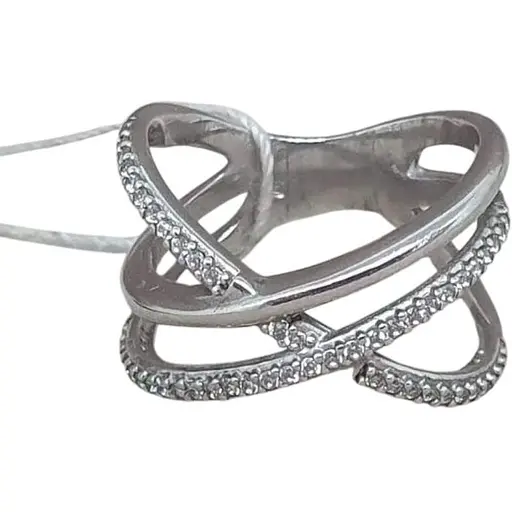 Серебряное кольцо Агни КАЛИ с фианитами. 1175/1Р-CZ 17
