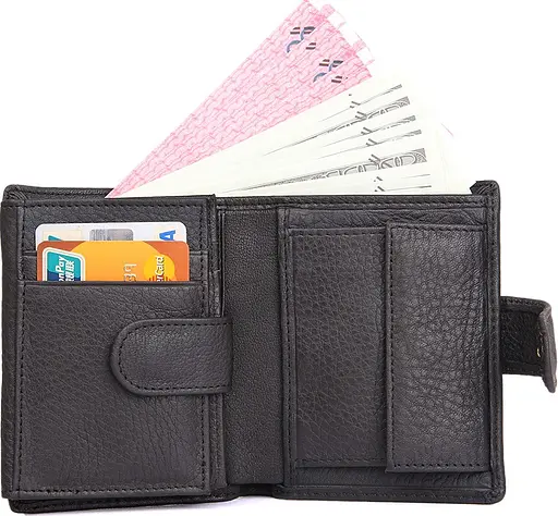 Мужской кожаный кошелек Vintage 9.5х14 см acs0015342 - фото 5