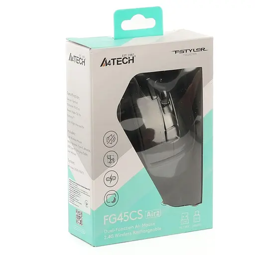 Миша A4Tech Fstyler FG45CS Air2 (Stone Grey) USB (FG45CS Air2 (Stone Grey)) - фото 9