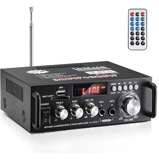 AV-298BT Стерео аудиоусилитель, максимальная мощность 600 Вт