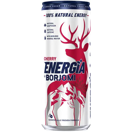 Напиток безалкогольный Borjomi Energia газированный соковый со вкусом Вишни 0.24 л х 12 (ж/б) - фото 1