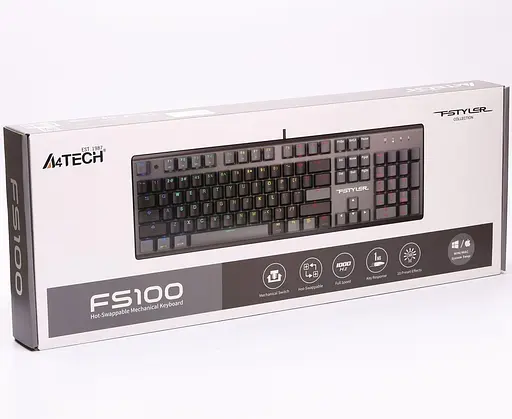 Клавіатура A4Tech Fstyler FS100 USB Stone Black (FS100 (Stone Black)) - фото 9