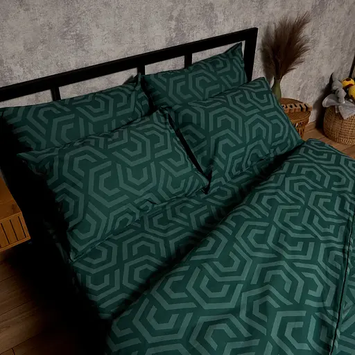 Набор наволочек Moon&Star Бязь Gold Люкс Emerald Maze 60х60 см 2 шт - фото 2