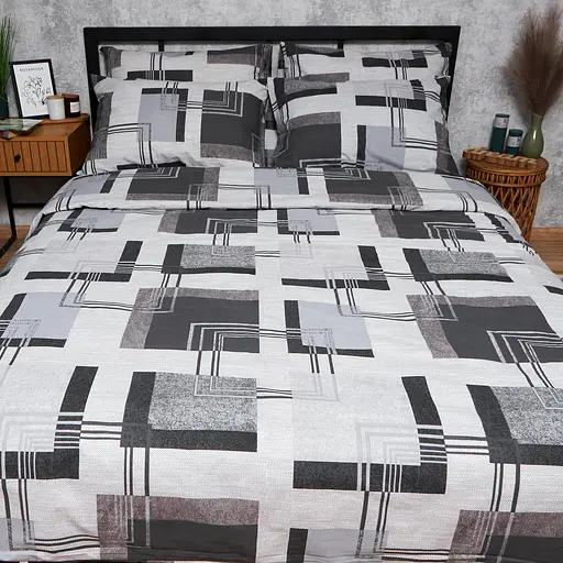 Комплект постільної білизни Moon&Star Бязь Gold Люкс Modern Vision King Size 220x240 наволочки 2х50х70 - фото 5