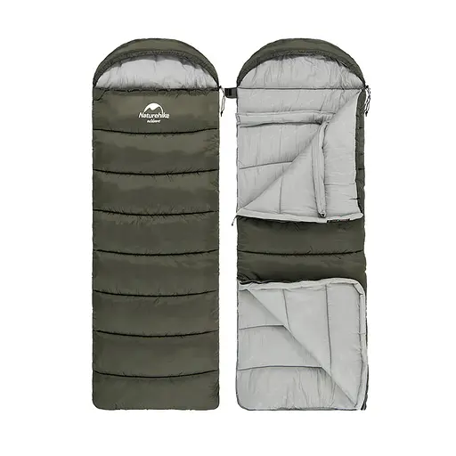 Спальник с капюшоном Naturehike U350 NH20MSD07, 1°C левый коричневый - фото 3