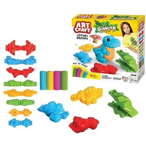 Набір для творчості з тіста Dede Art Craft Динозаври 200 г (3549)