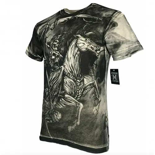 Футболка Xtreme Couture by Affliction Men T-Shirt Dark Horse Skull Tattoo Biker 3XL - фото 2