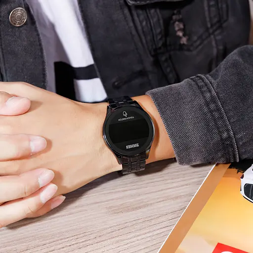 Чоловічий наручний світлодіодний годинник Skmei 1579 light (Чорний) - фото 8