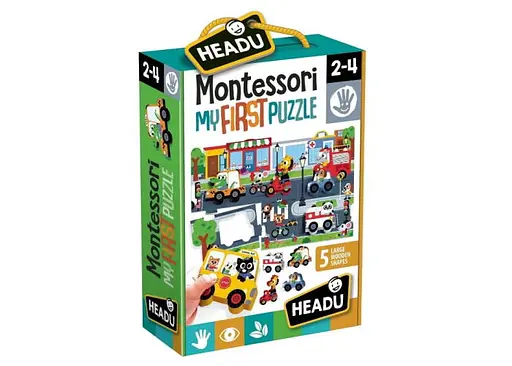 Настольная игра Headu Мой первый пазл Монтессори. Город (First Puzzle Montessori. The City) (IT22373)