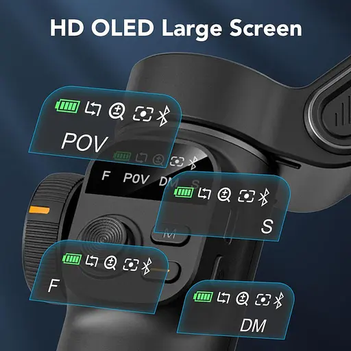 Триосьовий стабілізатор Aochuan Professional Gimbal Stabilizer for Smartphone Smart X2 чорний - фото 11