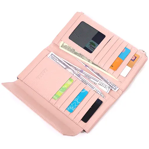 Жіночий гаманець із натуральної шкіри 19.5х10.5х1.5 см KARYA 19.5х10.5х1.5 см acs0024285 - фото 5