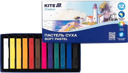Пастель суха Kite Creative 12 кольорів (K-201-12) - фото 2