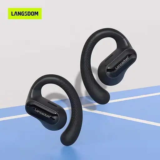 Бездротові спортивні bluetooth навушники Langsdom TS05 Open-Ear з спрямованим звуком і мікрофоном Black - фото 5