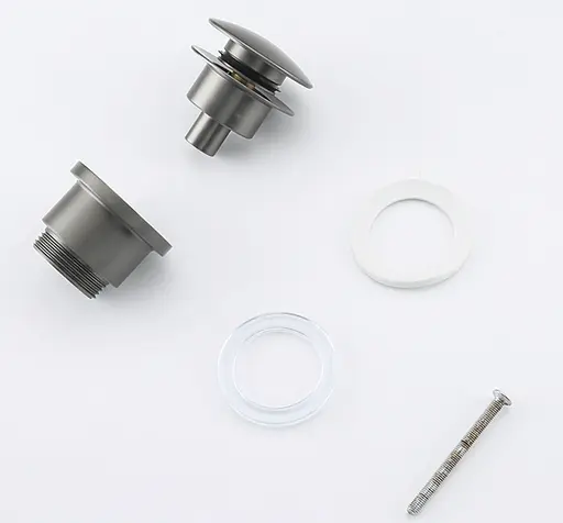 Донний клапан Frap автомат сірий Gungrey F62-9, Графітовий хром - фото 4