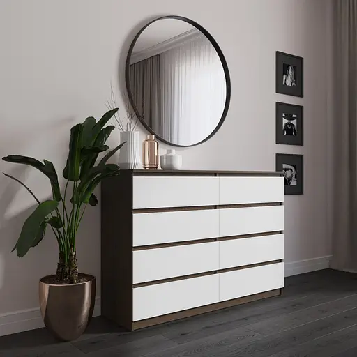 Комод Vays R-8, 8 шухляд без ручок, ЛДСП, 140×40×98 см - для спальні, вітальні, передпокою - фото 5