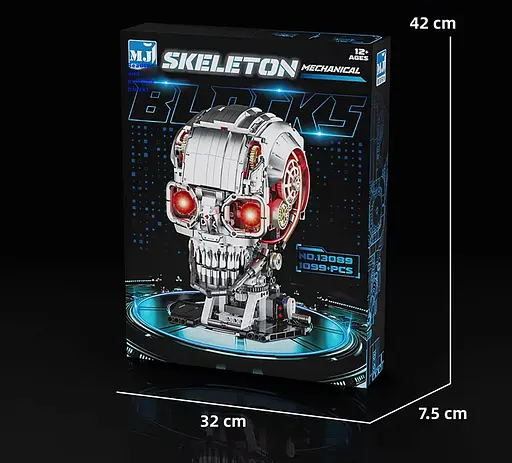 Конструктор череп MJI Skeleton механічний від  для дітей та дорослих  1099 деталей - фото 3