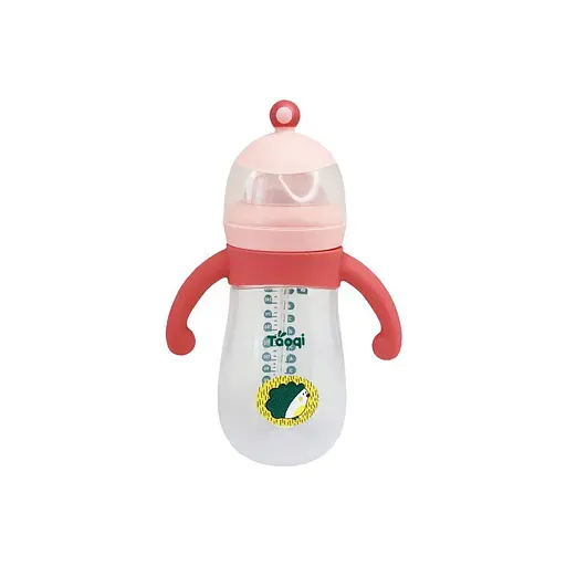 Пляшечка пластикова з силіконовими ручками MGZ-0200(Pink) 260 мл