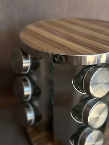 Органайзер набір для спецій на підставці що обертається Edenberg EB-18001 12 ємностей для зберігання спецій Сірий - фото 3