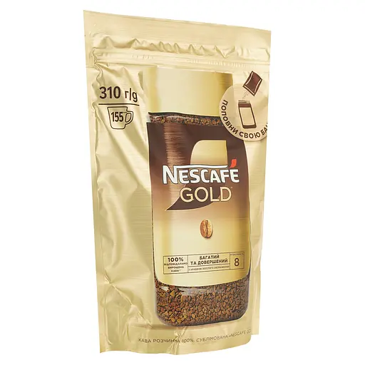 Уцінка. Кава розчинна Nescafe Gold сублімована 310 г (928742) - фото 3