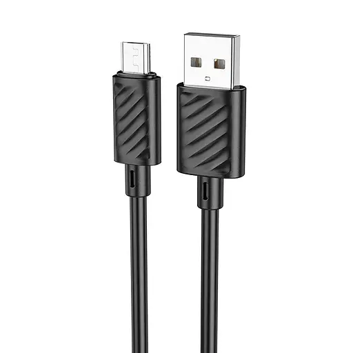 Кабель HOCO X88 Gratified charging data cable for Micro Black - фото 1