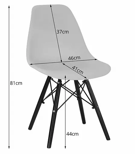Кресло Jumi Plastic Chair Grey - фото 5