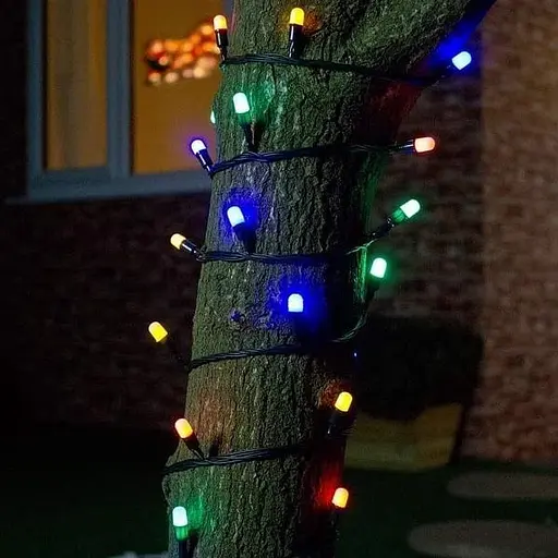 Гирлянда-нить уличная 100 led с переходником 10 м Разноцветный - фото 4