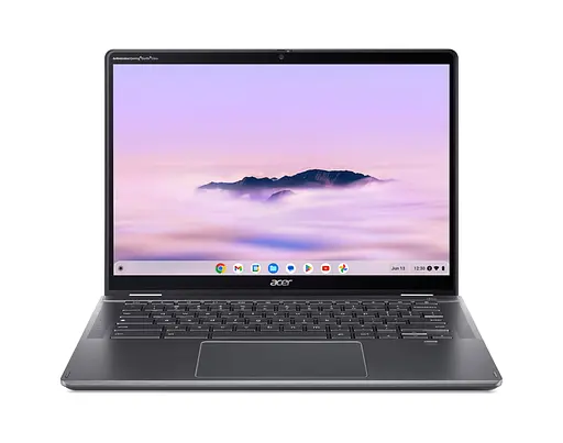 Acer Ноутбук Chromebook Plus Spin 514 CP514-4HN 14" WUXGA IPS Touch, Intel 5-120U, 8GB, F256GB, UMA, ChromeOS, сірий - фото 1