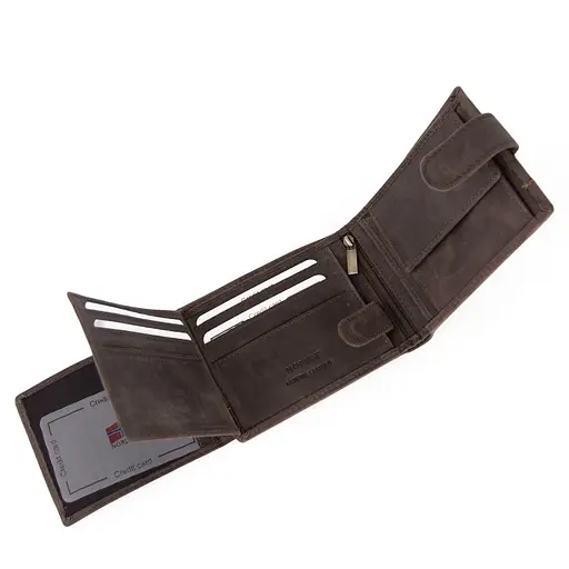 Гаманець чоловічий шкіряний Nordee HJORT 992L коричневий - фото 4