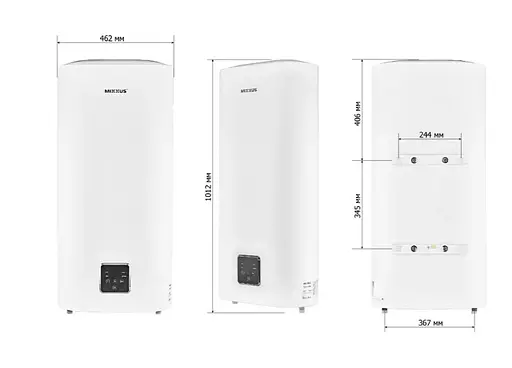 Водонагреватель Mixxus EWH-09050 FLAT WET 50 л, 2 кВт, мокрый ТЭН, вертикальный, прямоугольный, белый (WH0594) - фото 5