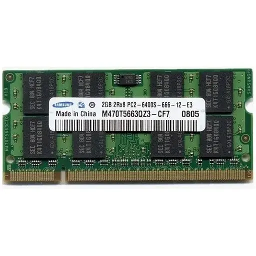 Оперативна пам'ять для ноутбука Samsung SO-DIMM DDR2 2GB 800MHz PC2-6400 Б/В