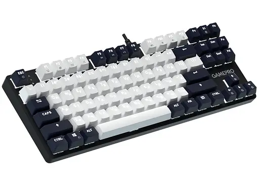 Клавіатура ігрова механічна GamePro MK-110-B USB Hot-Swap Outemu Red Switch Black-White - фото 3