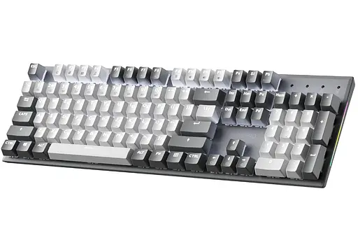 Клавіатура ігрова механічна GamePro MK-144-G Hot-Swap Outemu Red Switch USB Gray-White - фото 2