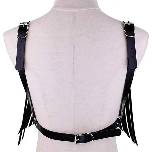 Кожаный лиф Angels Passion One size Черный K000872 - фото 4