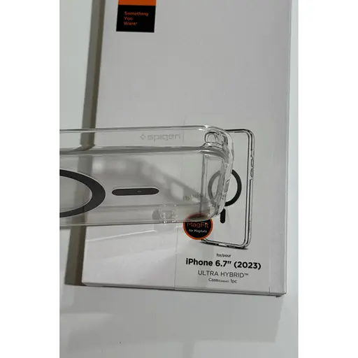 Оригінальний прозорий чохол Spigen Ultra Hybrid MagSafe (MagFit) для Iphone 14 Plus/15 Plus (6.7") Graphite ACS06661 - фото 8