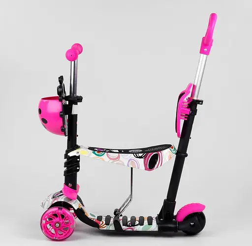 Самокат 5 в 1 Best Scooter 75009 рожевий - фото 3