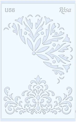Трафарет многоразовый универсальный №U56 Ажур 13×20 прозрачный 0,5мм. - фото 1